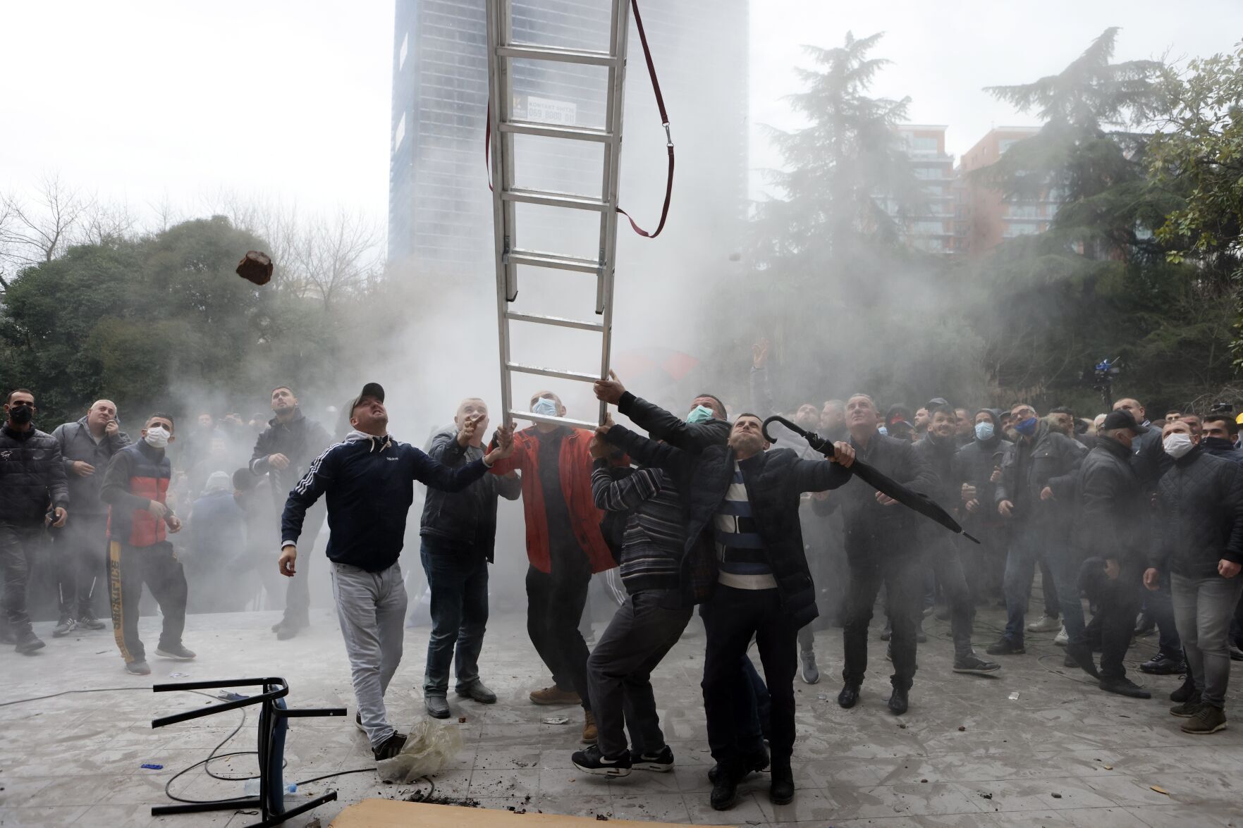 APTOPIX Albania Opposition Protest